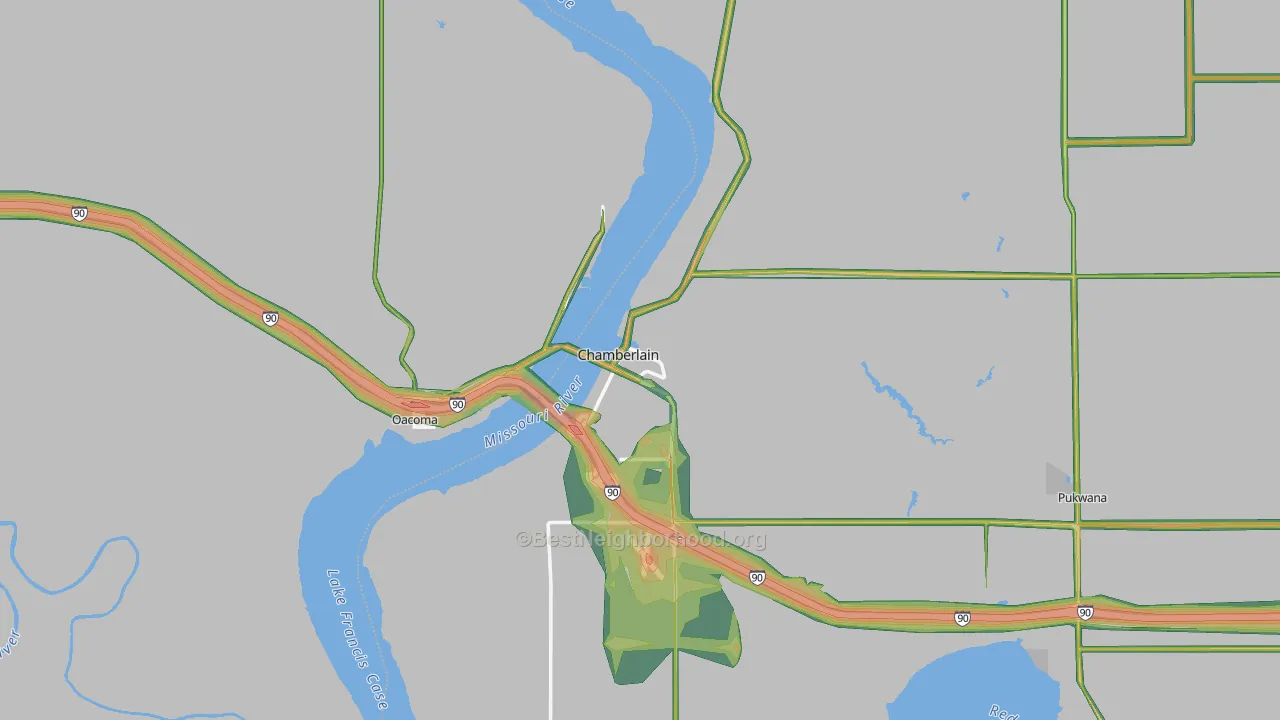 57325, SD Map of Noise Levels in 57325