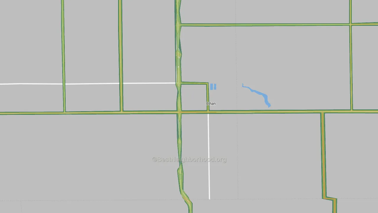 57334, SD Map of Noise Levels in 57334
