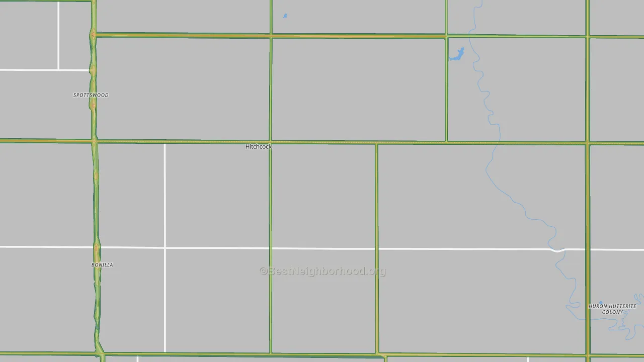 57348, SD Map of Noise Levels in 57348