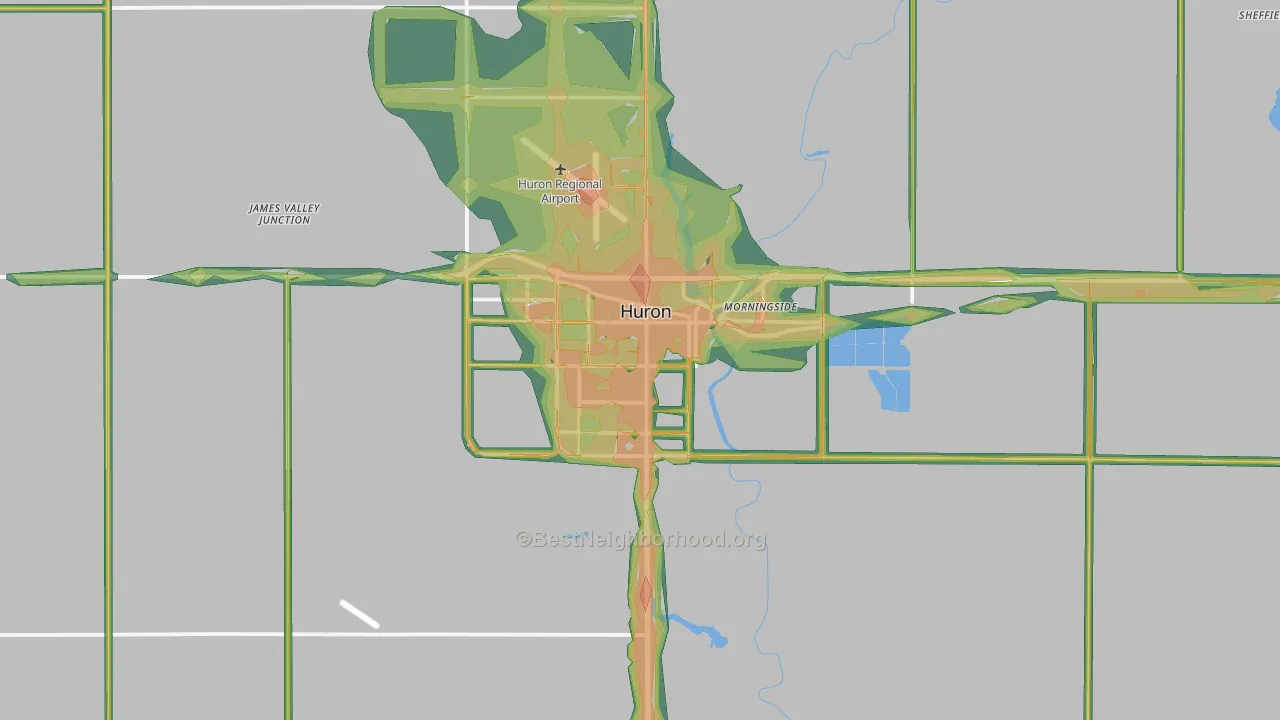 57350, SD Map of Noise Levels in 57350
