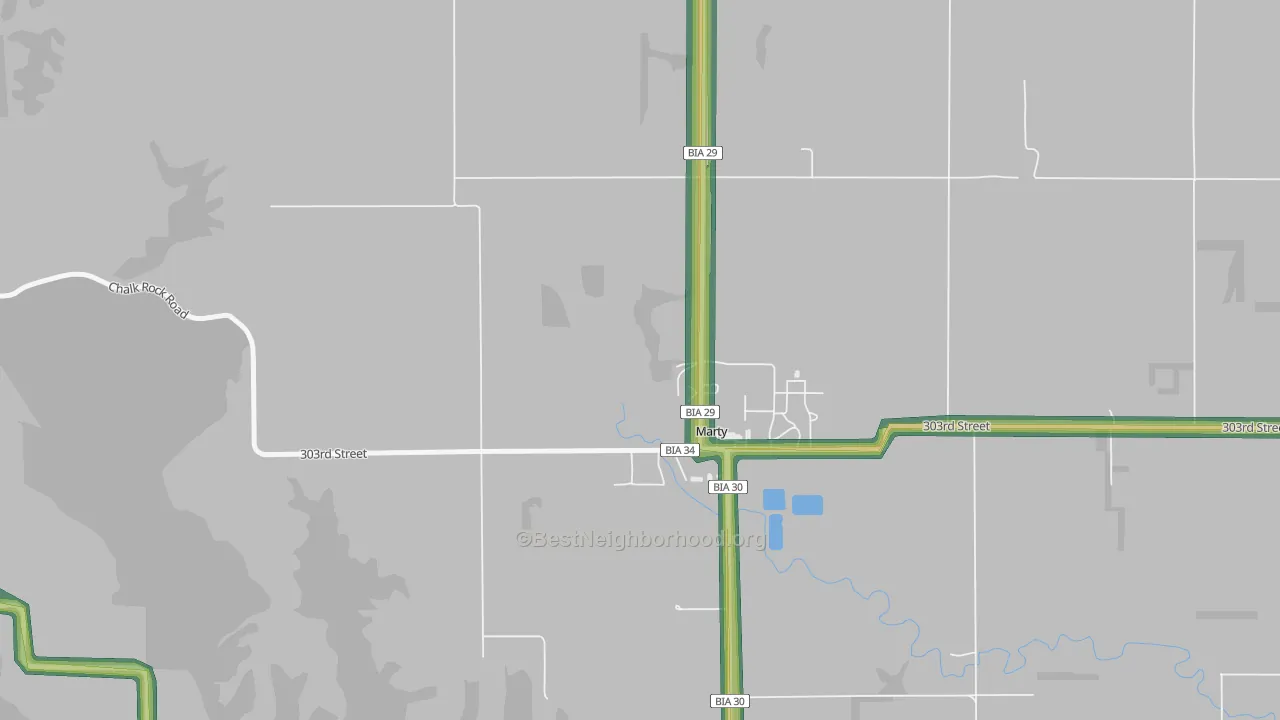 57361, SD Map of Noise Levels in 57361