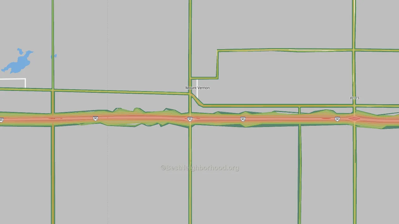 57363, SD Map of Noise Levels in 57363