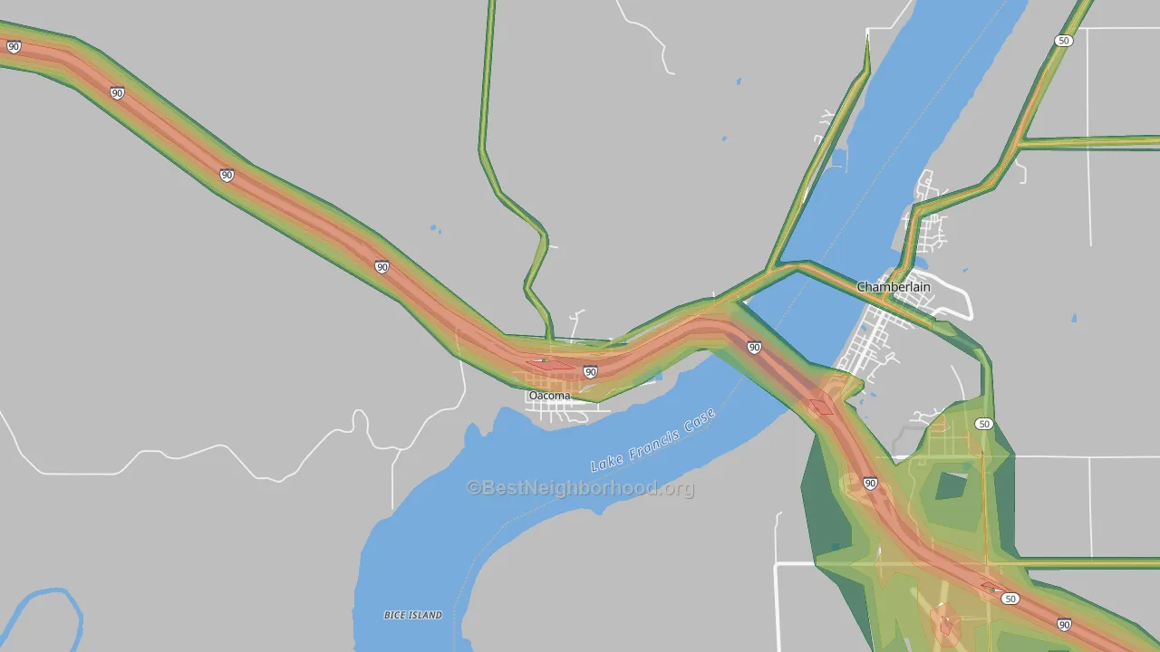 57365, SD Map of Noise Levels in 57365