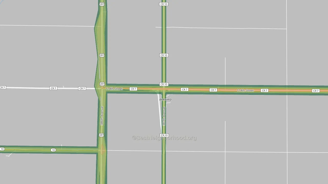57426, SD Map of Noise Levels in 57426