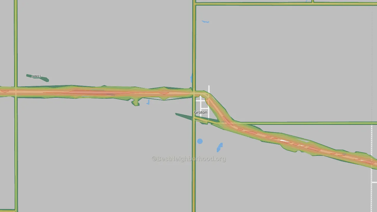 57445, SD Map of Noise Levels in 57445