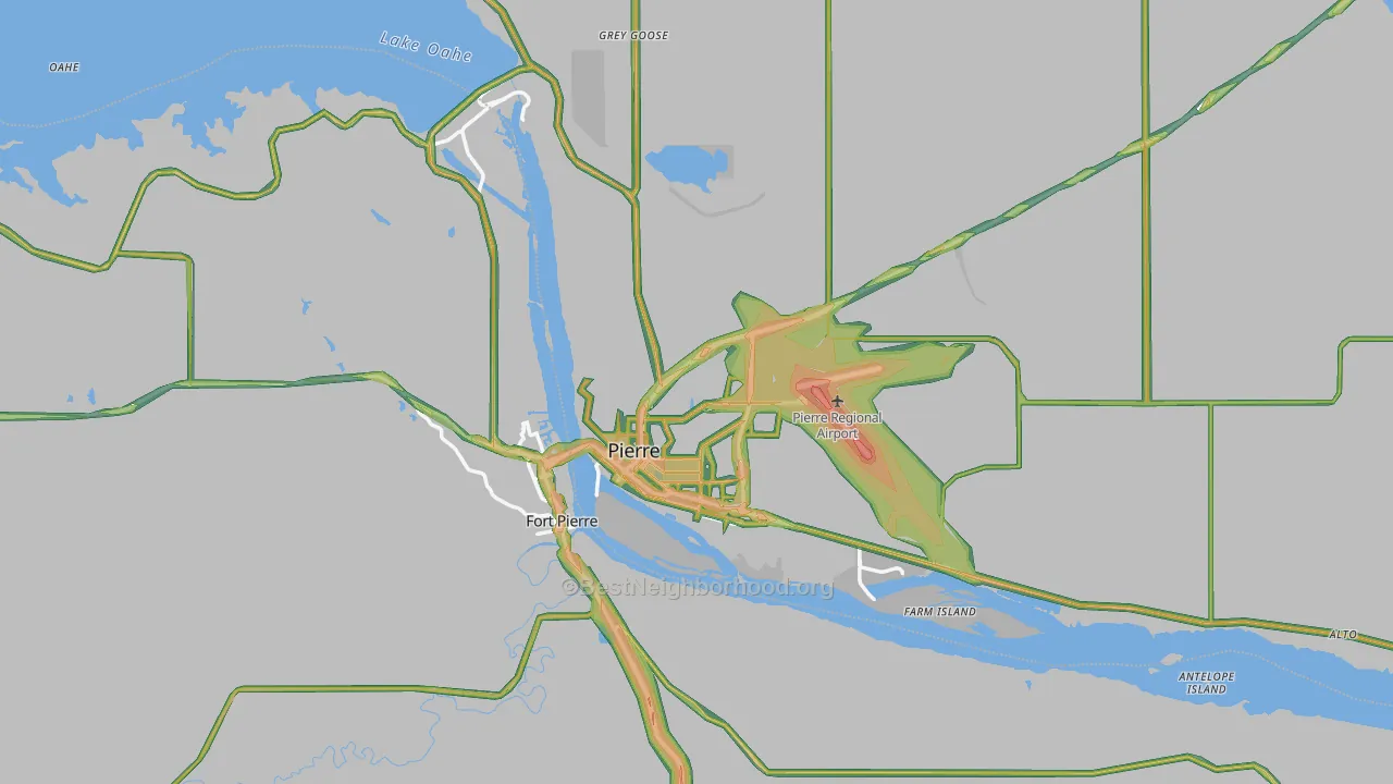 57501, SD Map of Noise Levels in 57501