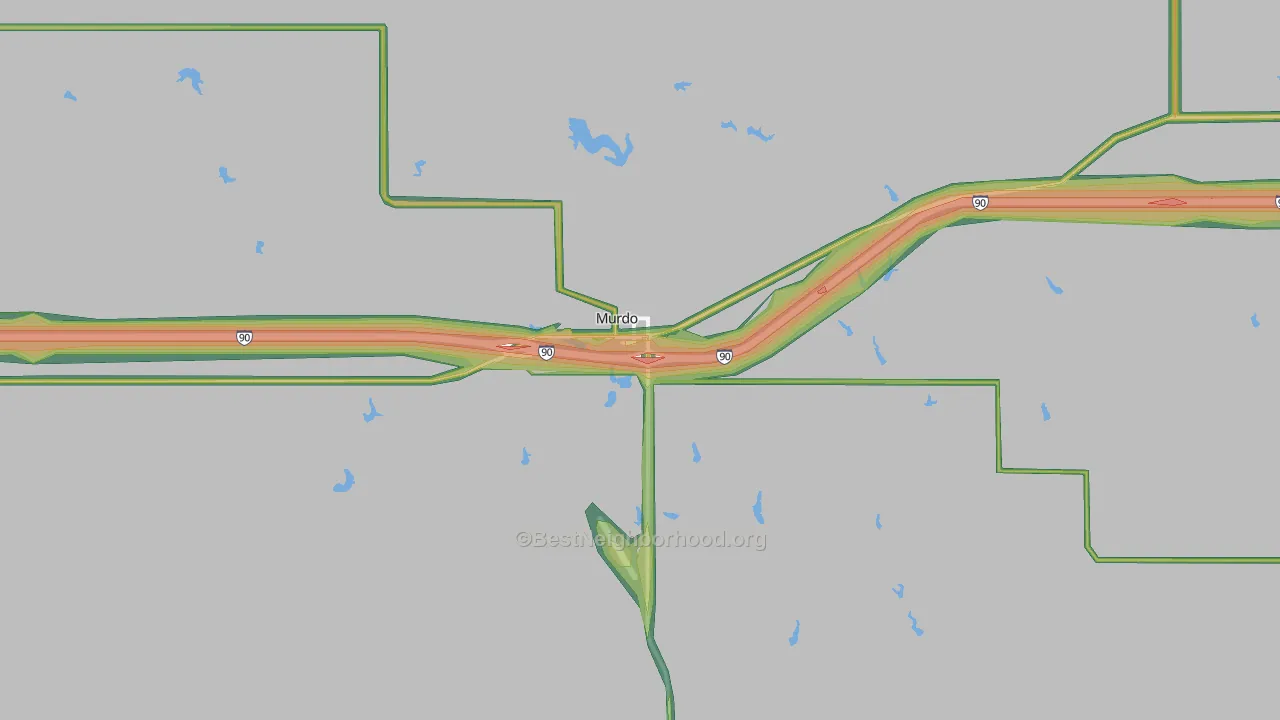57559, SD Map of Noise Levels in 57559