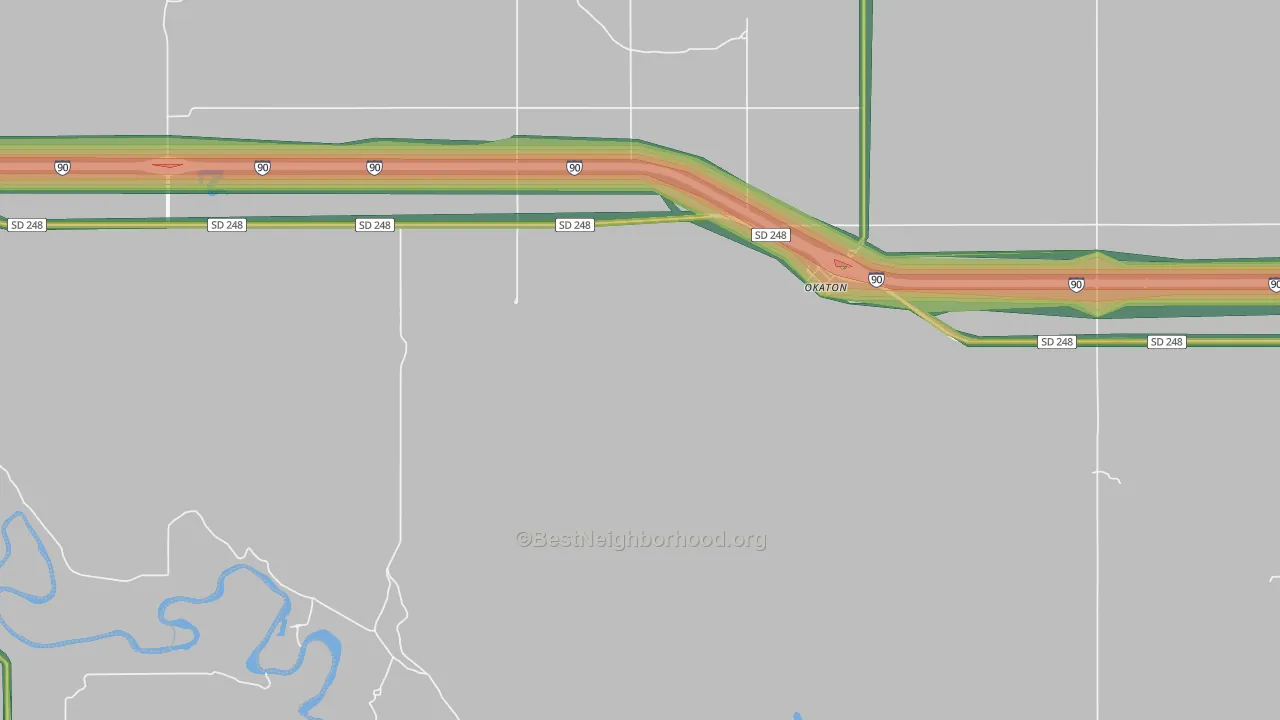 57562, SD Map of Noise Levels in 57562