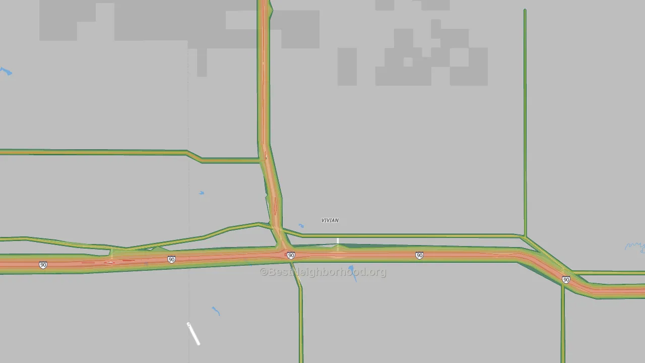 57576, SD Map of Noise Levels in 57576