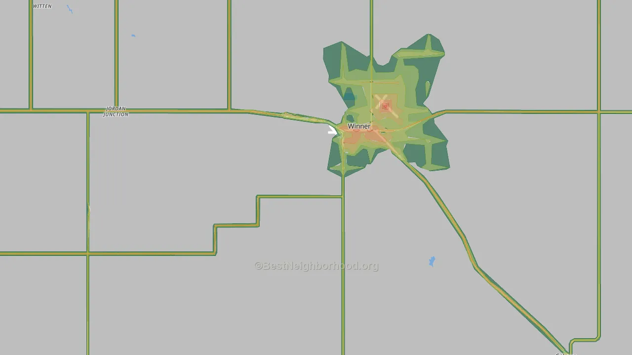 57580, SD Map of Noise Levels in 57580