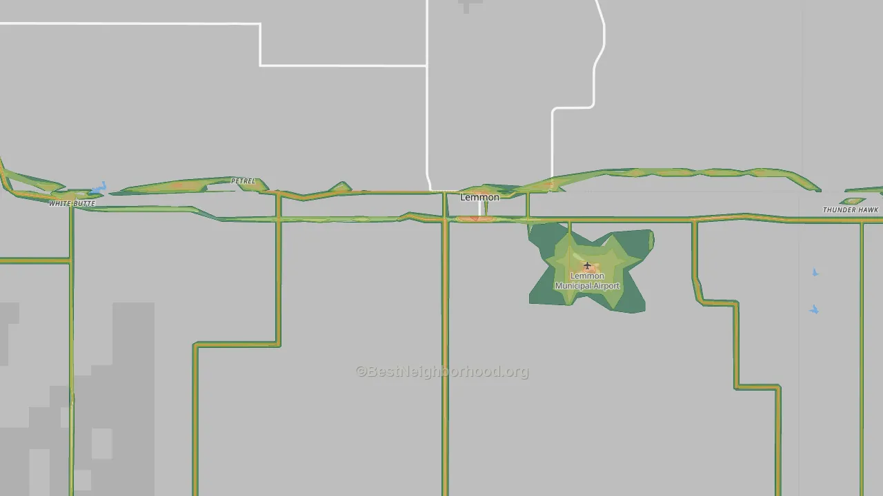 57638, SD Map of Noise Levels in 57638