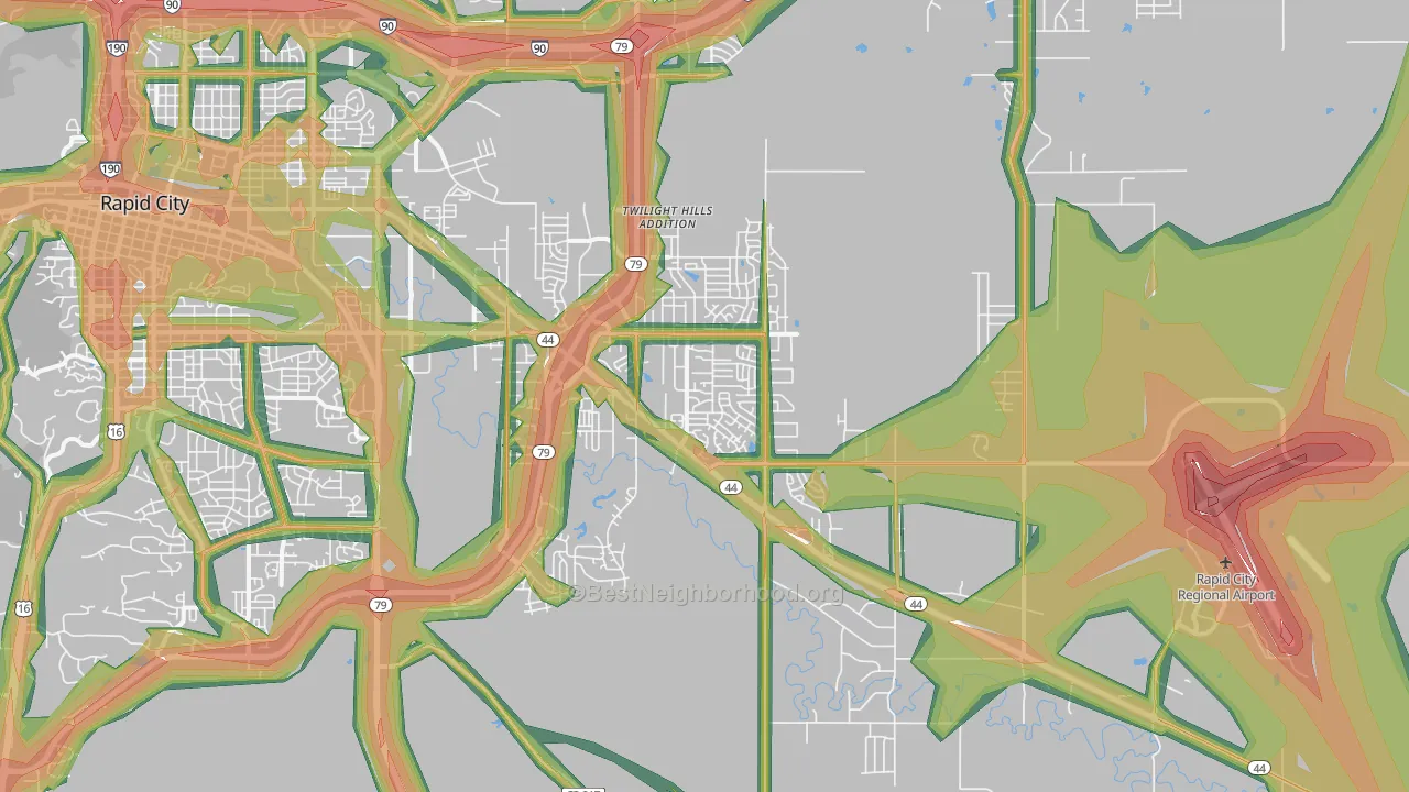 57703, SD Map of Noise Levels in 57703