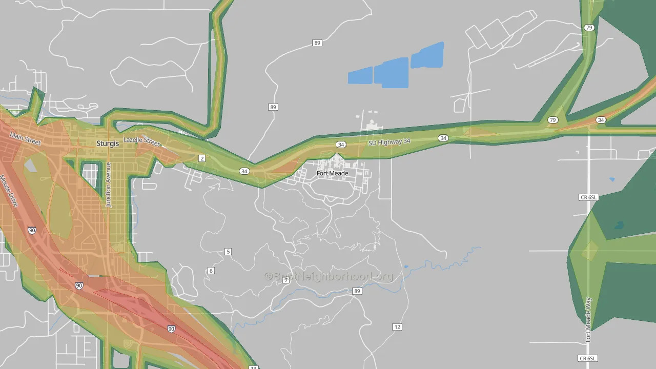 57741, SD Map of Noise Levels in 57741