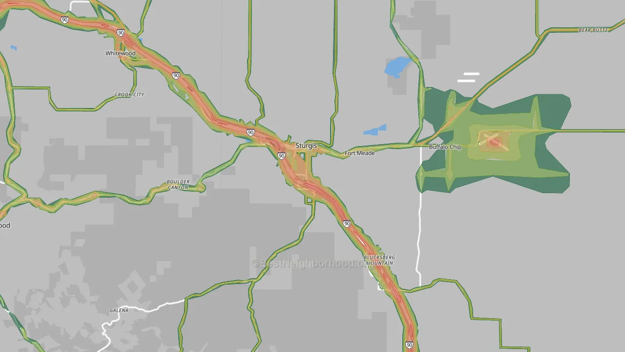 57785, SD Map of Noise Levels in 57785