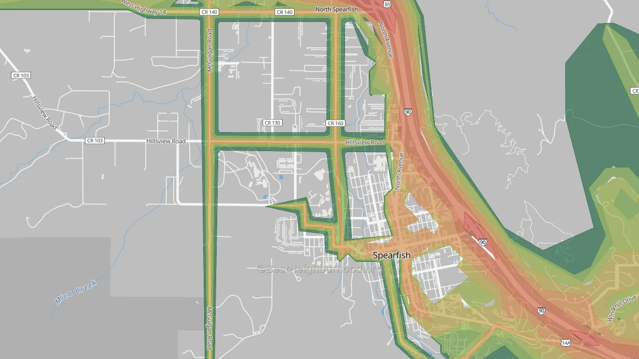 57799, SD Map of Noise Levels in 57799