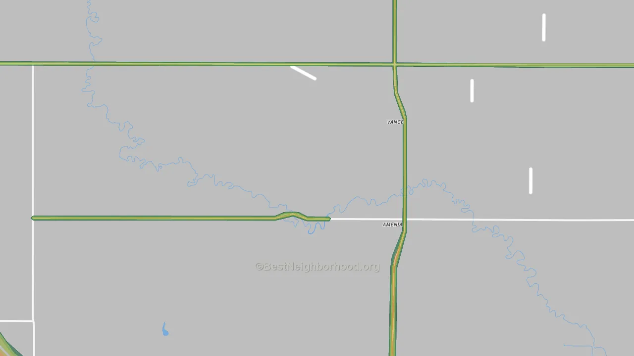 58004, ND Map of Noise Levels in 58004
