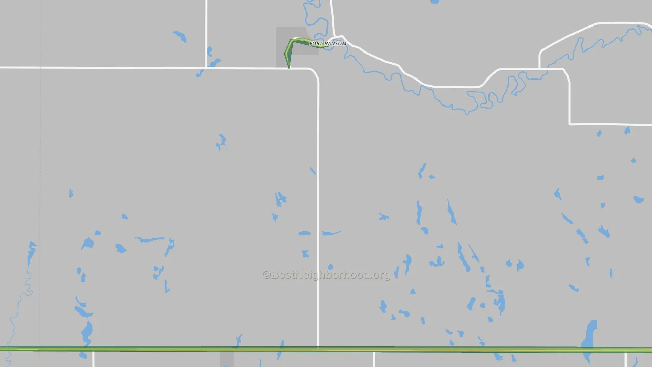 58033, ND Map of Noise Levels in 58033
