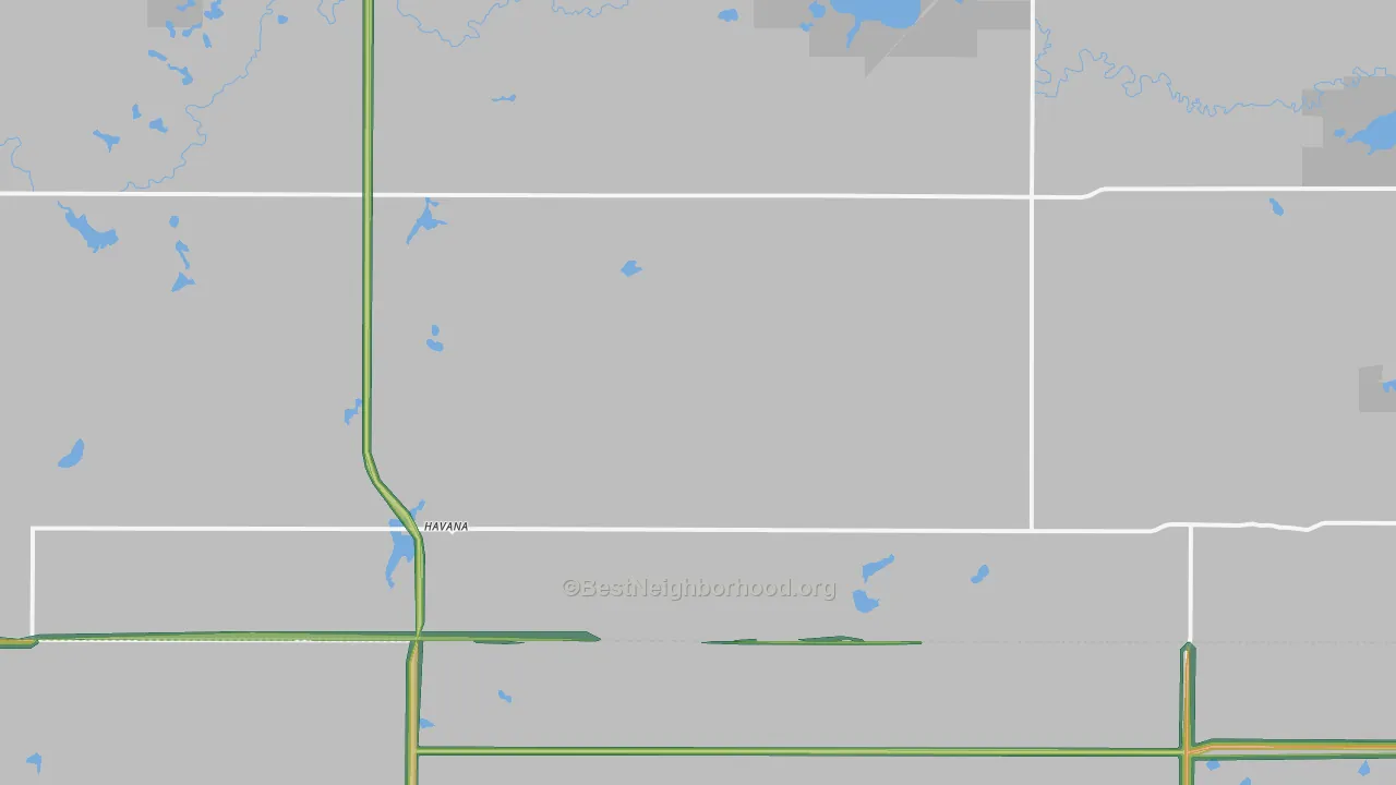 58043, ND Map of Noise Levels in 58043