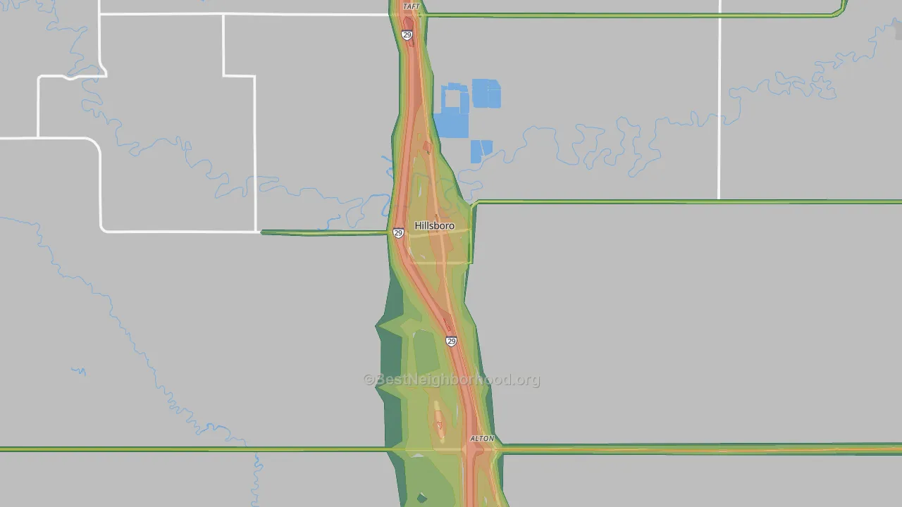 58045, ND Map of Noise Levels in 58045