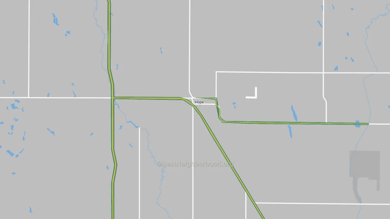 58046, ND Map of Noise Levels in 58046
