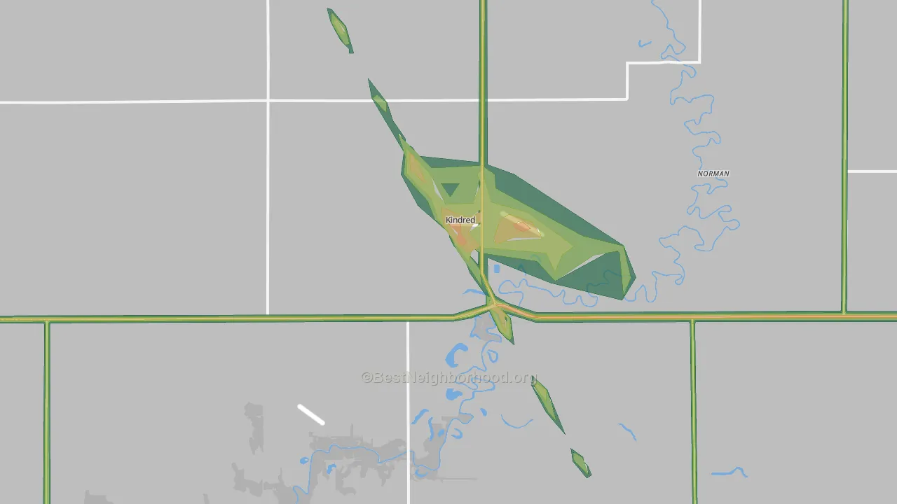 58051, ND Map of Noise Levels in 58051