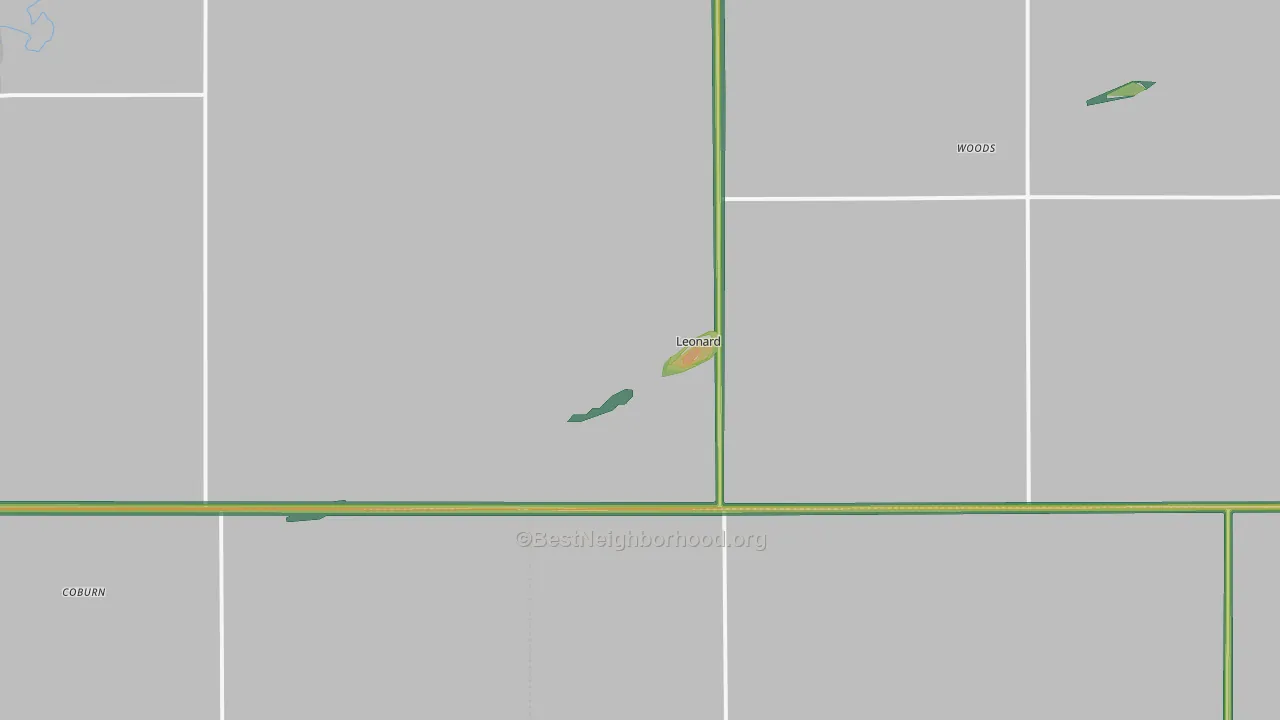 58052, ND Map of Noise Levels in 58052