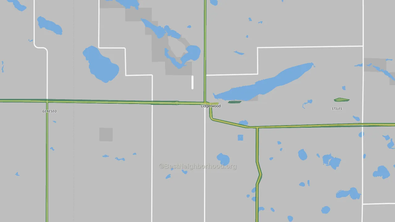 58053, ND Map of Noise Levels in 58053