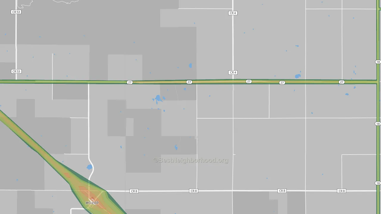 58057, ND Map of Noise Levels in 58057
