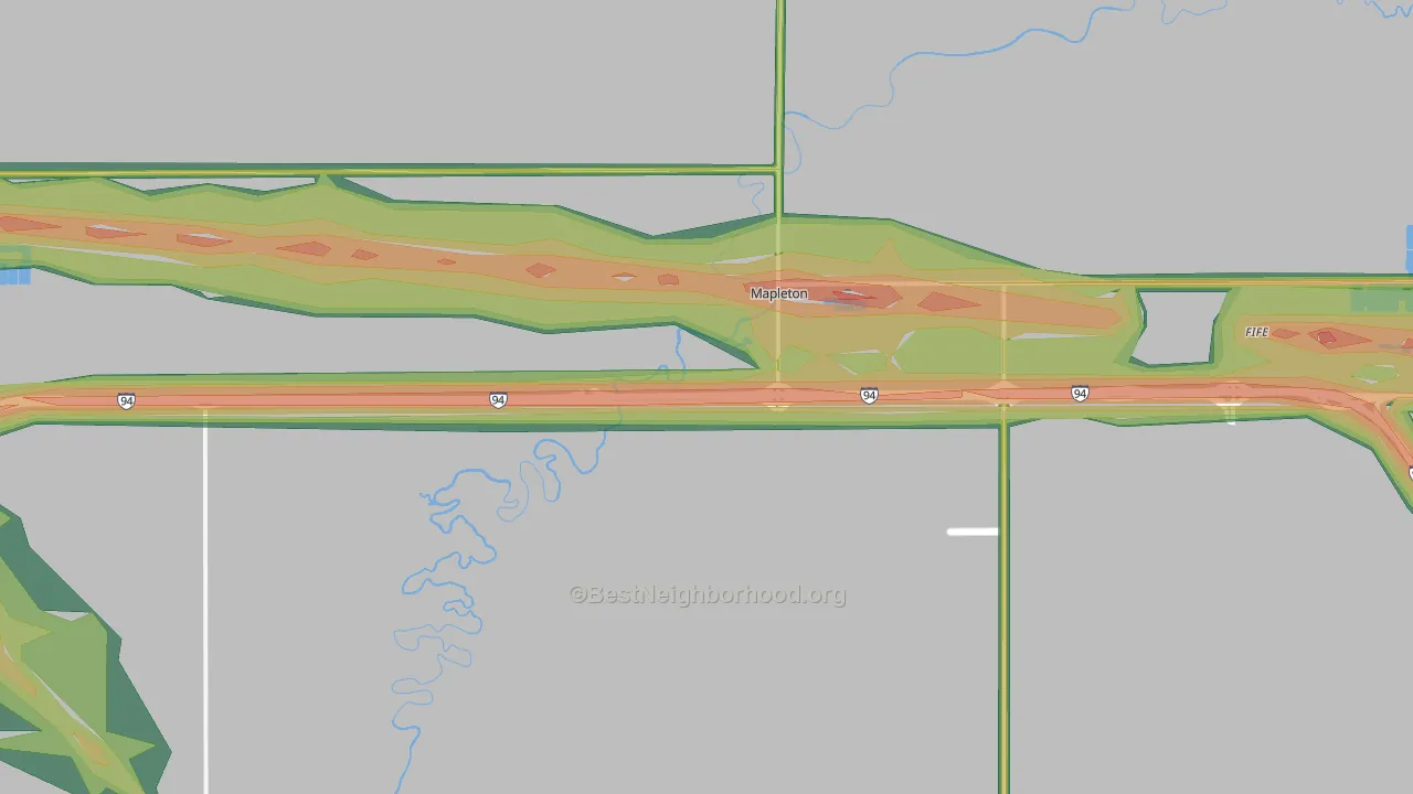 58059, ND Map of Noise Levels in 58059