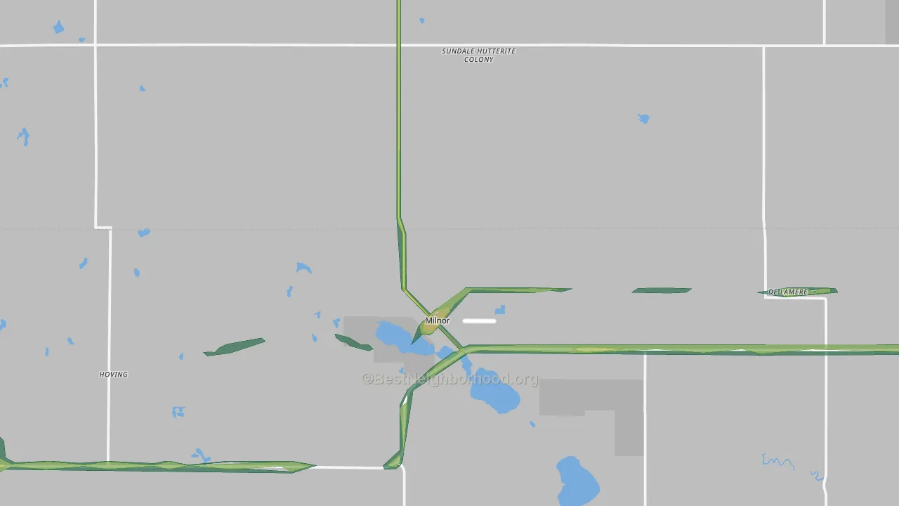 58060, ND Map of Noise Levels in 58060