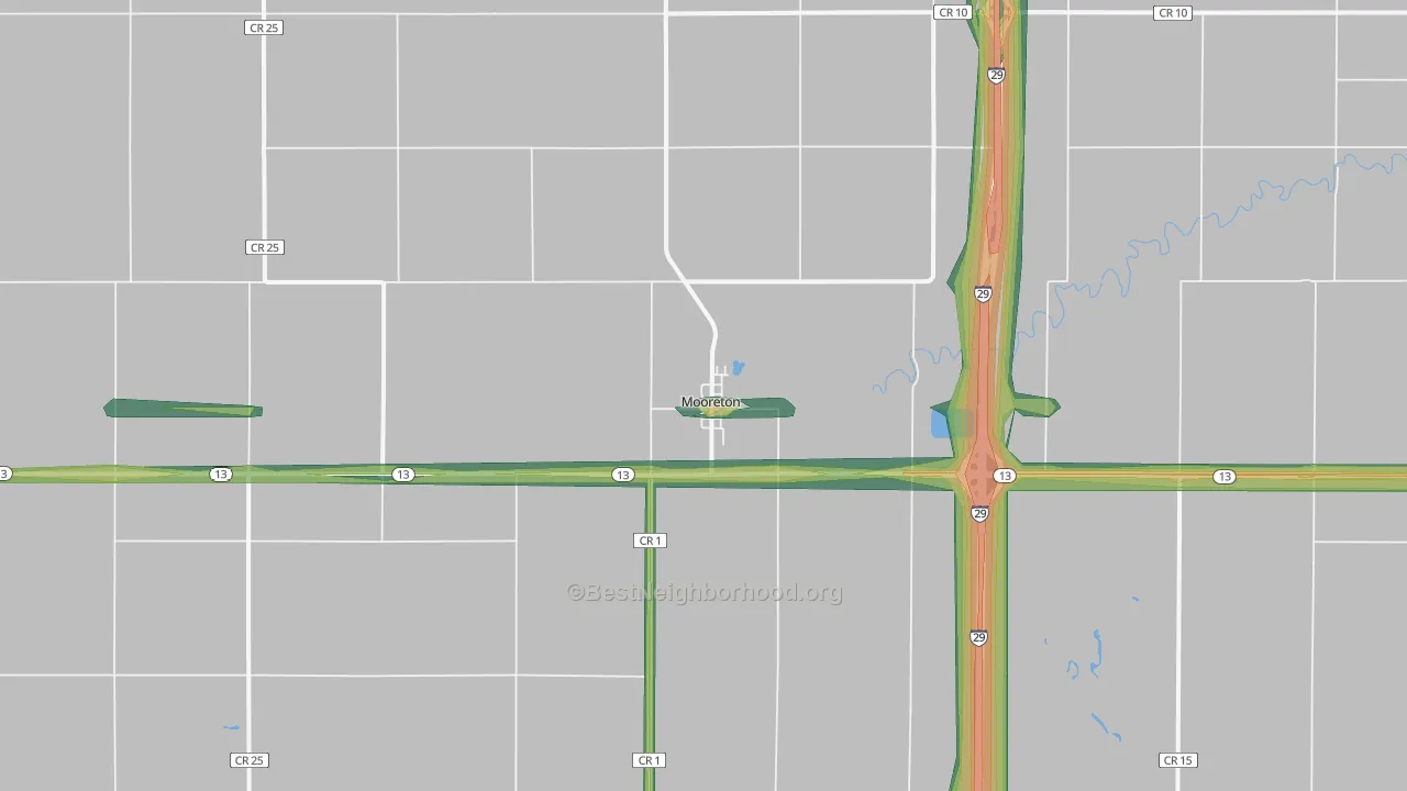 58061, ND Map of Noise Levels in 58061