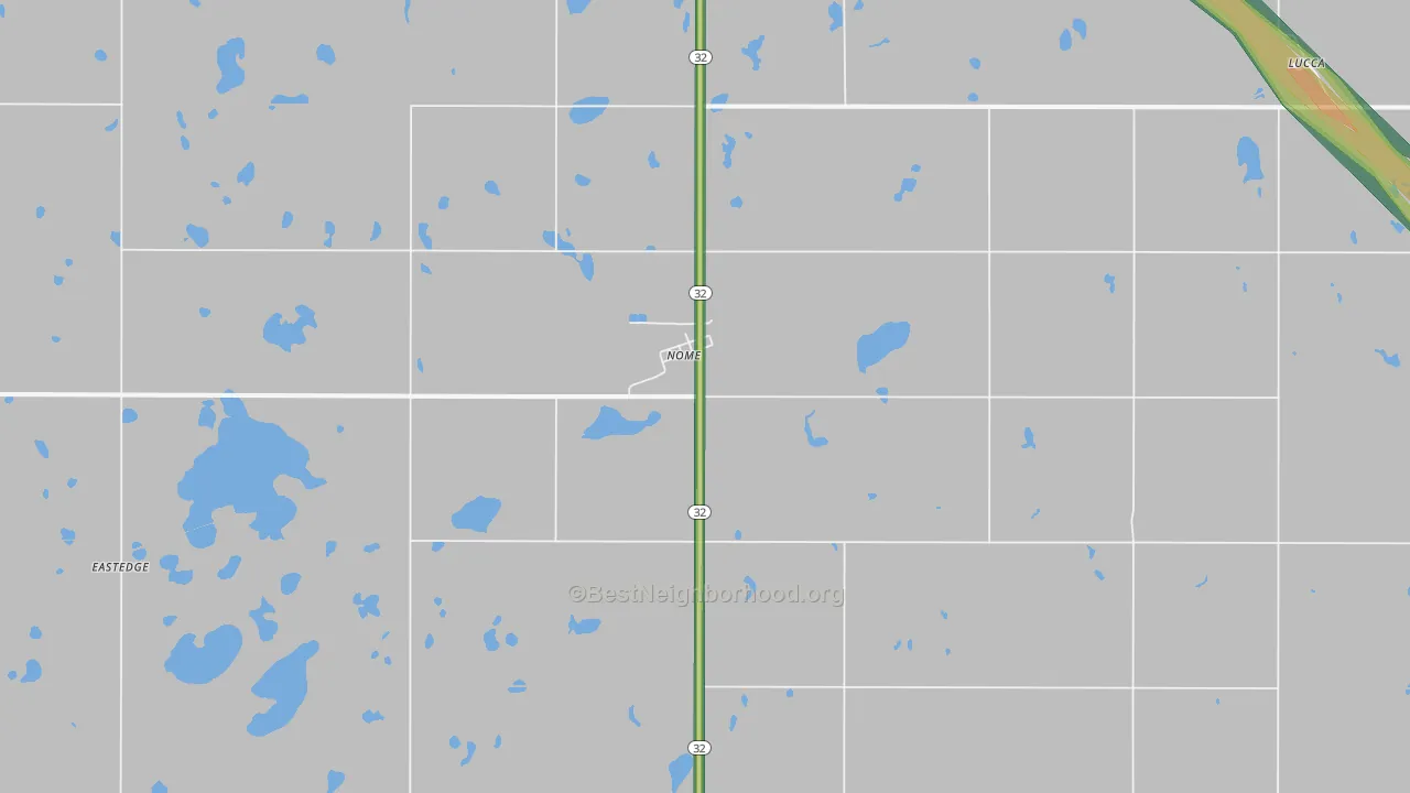 58062, ND Map of Noise Levels in 58062