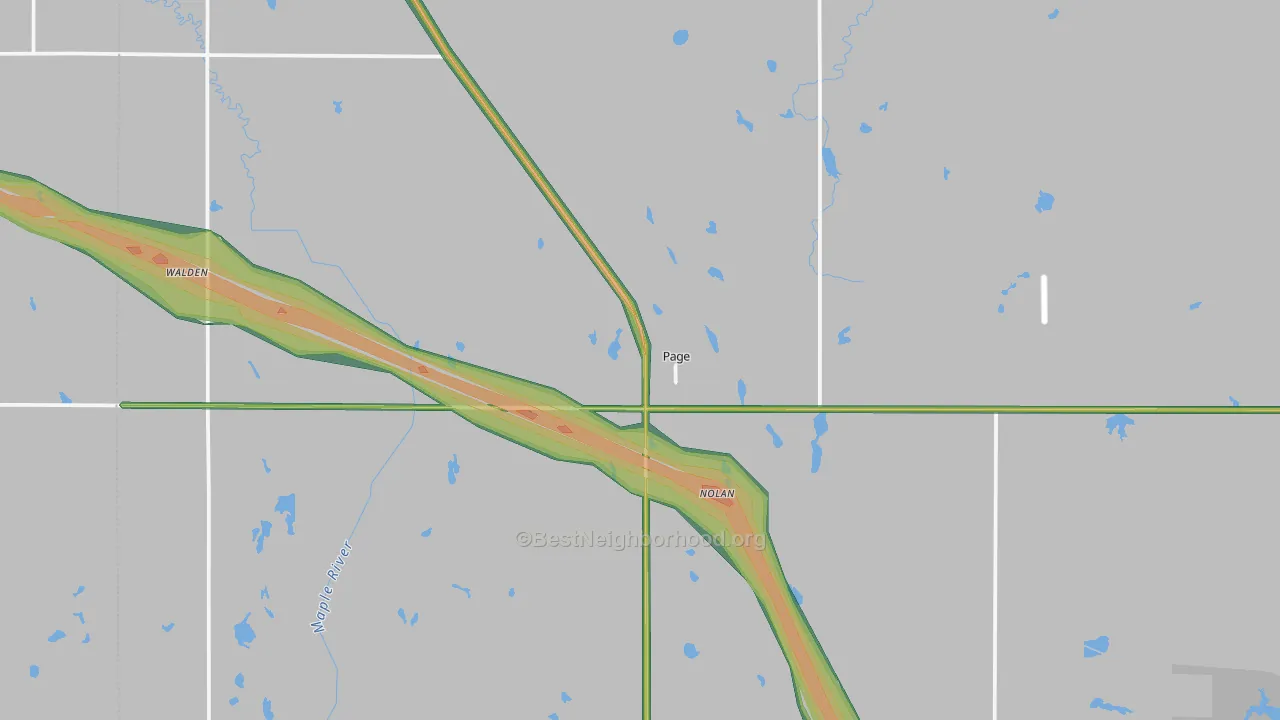 58064, ND Map of Noise Levels in 58064