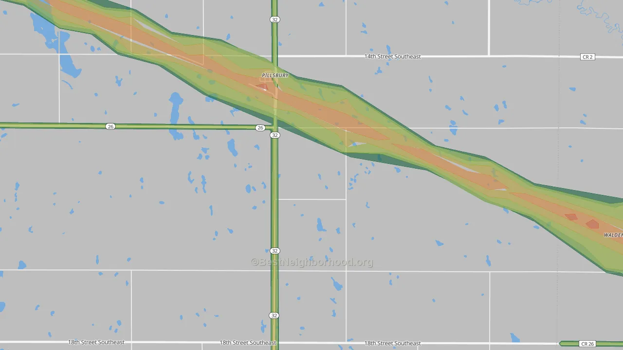 58065, ND Map of Noise Levels in 58065