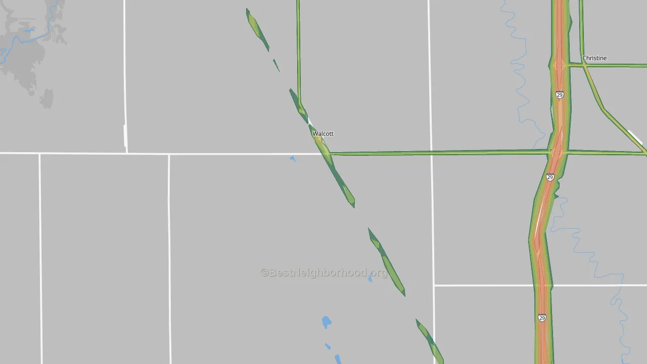58077, ND Map of Noise Levels in 58077