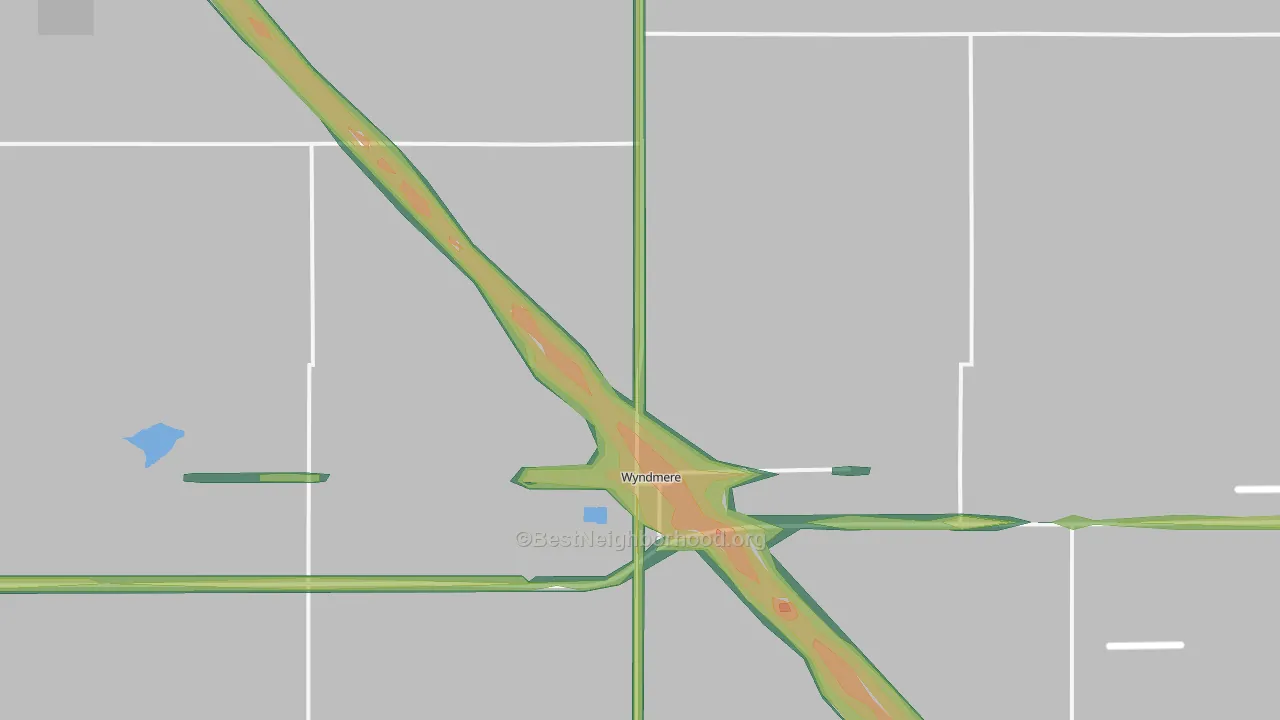 58081, ND Map of Noise Levels in 58081