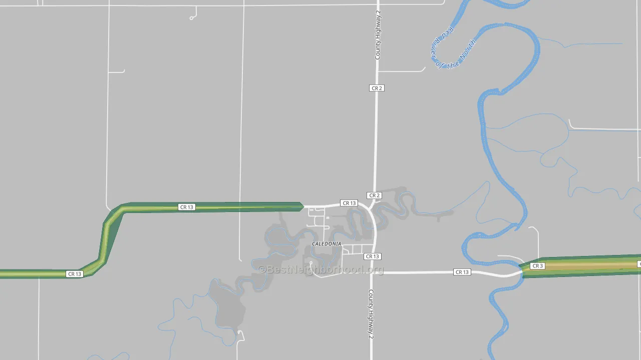 58219, ND Map of Noise Levels in 58219