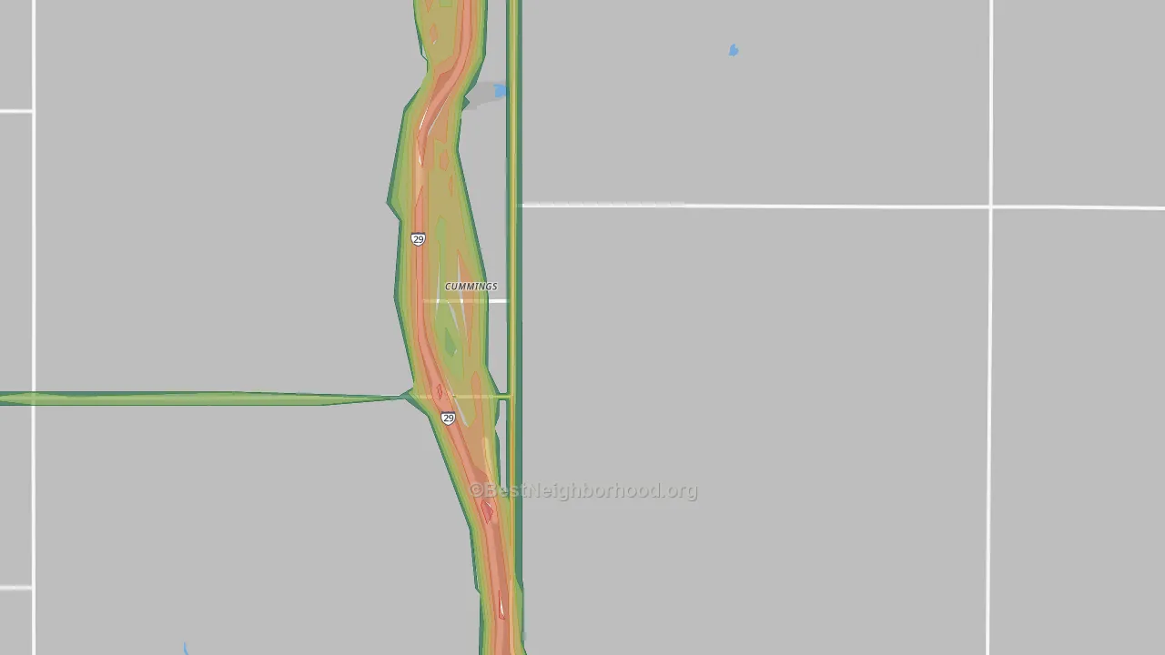 58223, ND Map of Noise Levels in 58223
