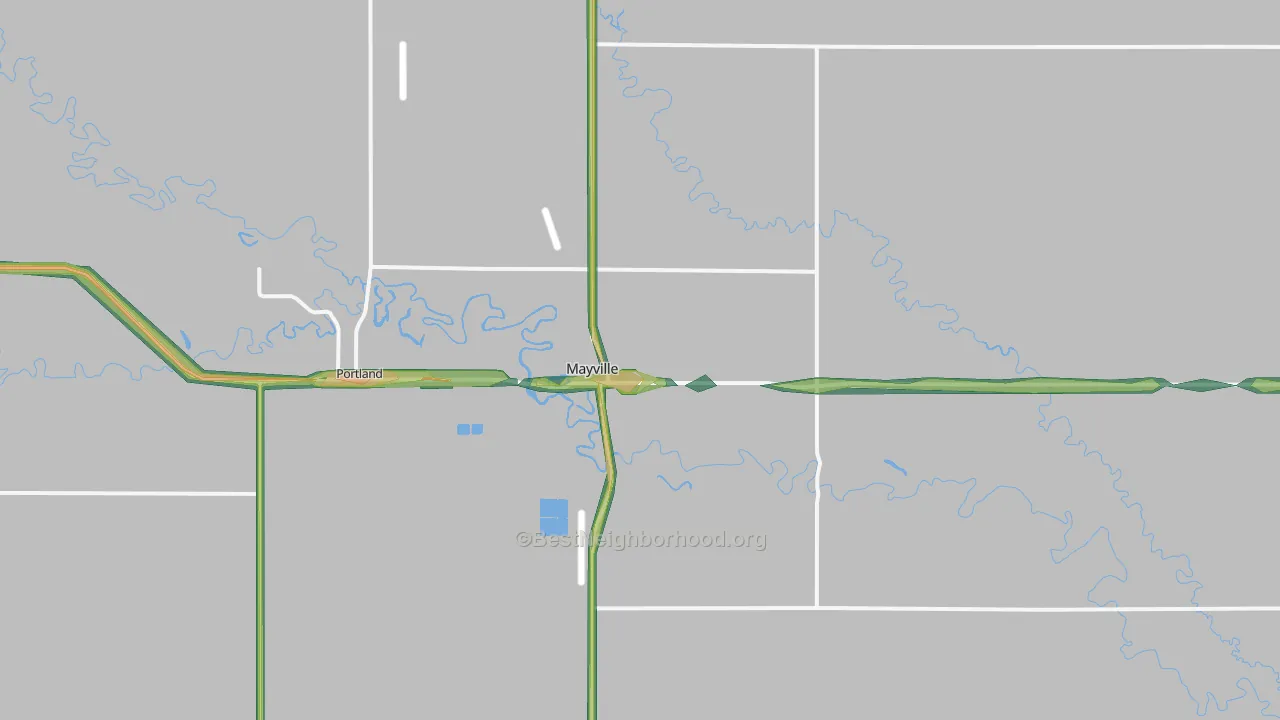 58257, ND Map of Noise Levels in 58257