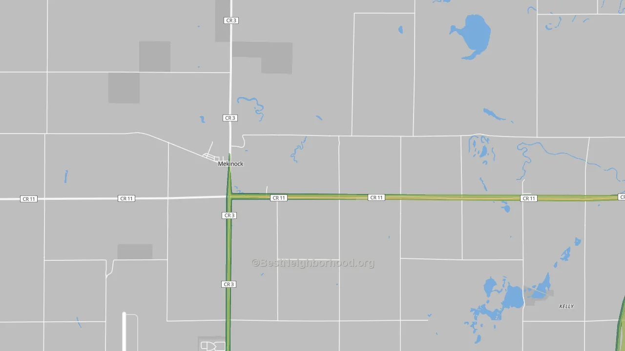 58258, ND Map of Noise Levels in 58258