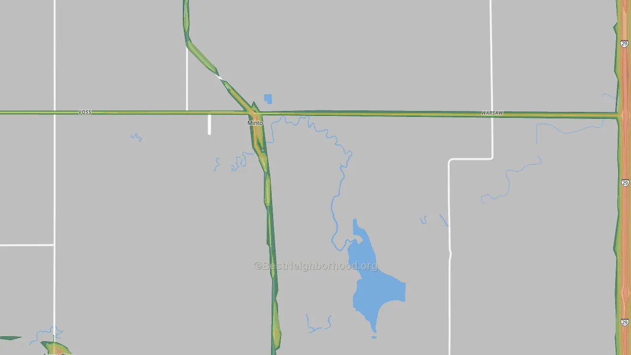 58261, ND Map of Noise Levels in 58261