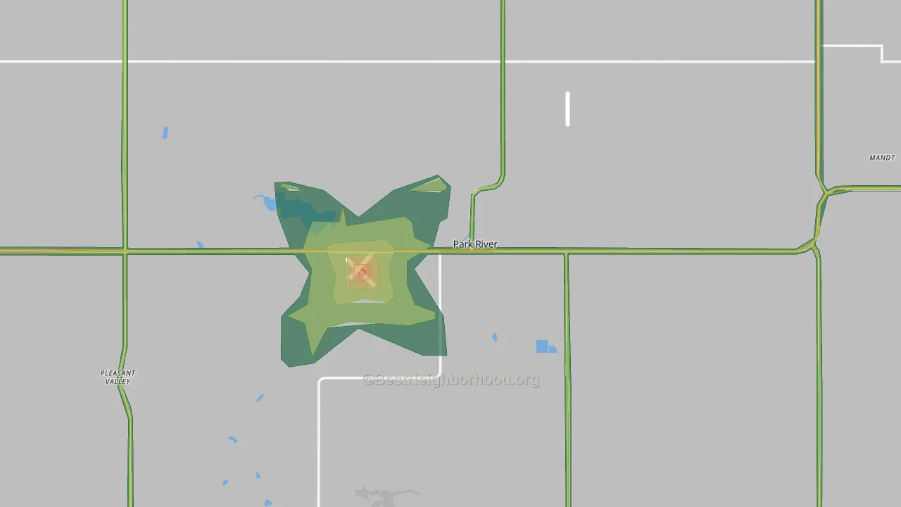 58270, ND Map of Noise Levels in 58270