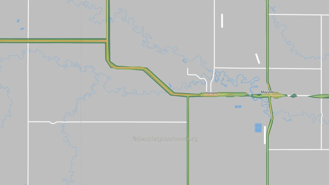 58274, ND Map of Noise Levels in 58274
