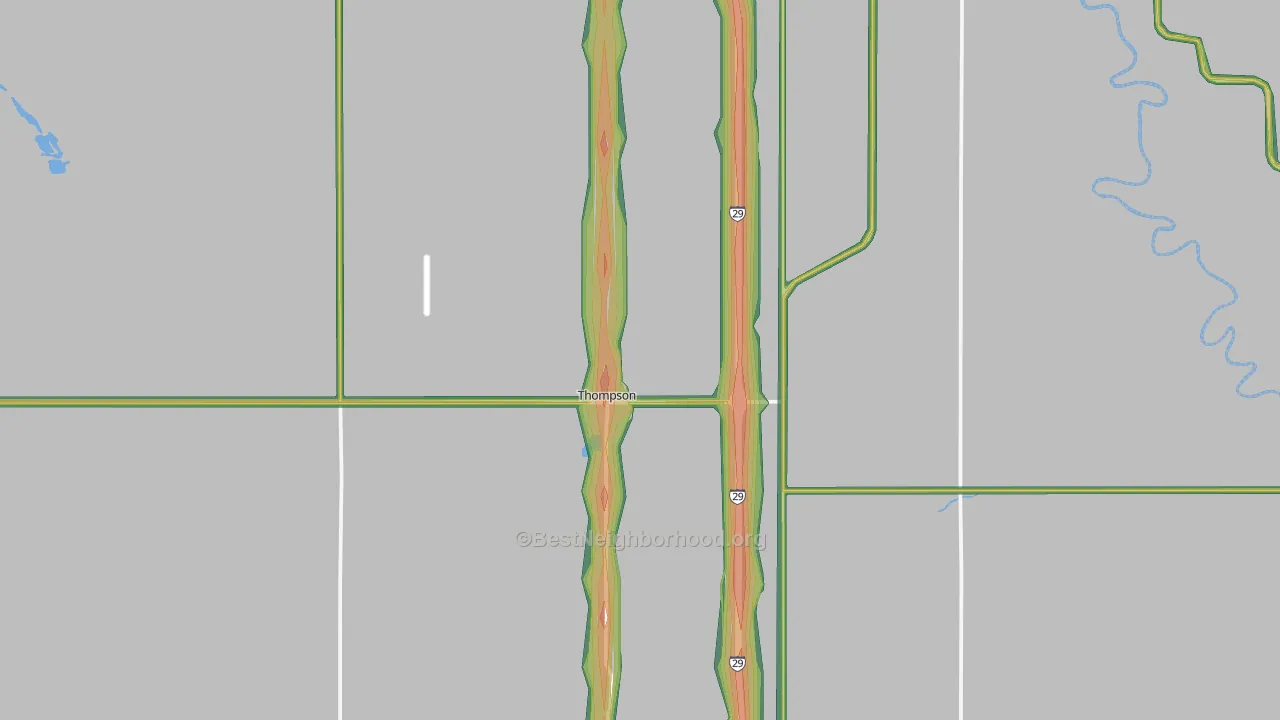 58278, ND Map of Noise Levels in 58278