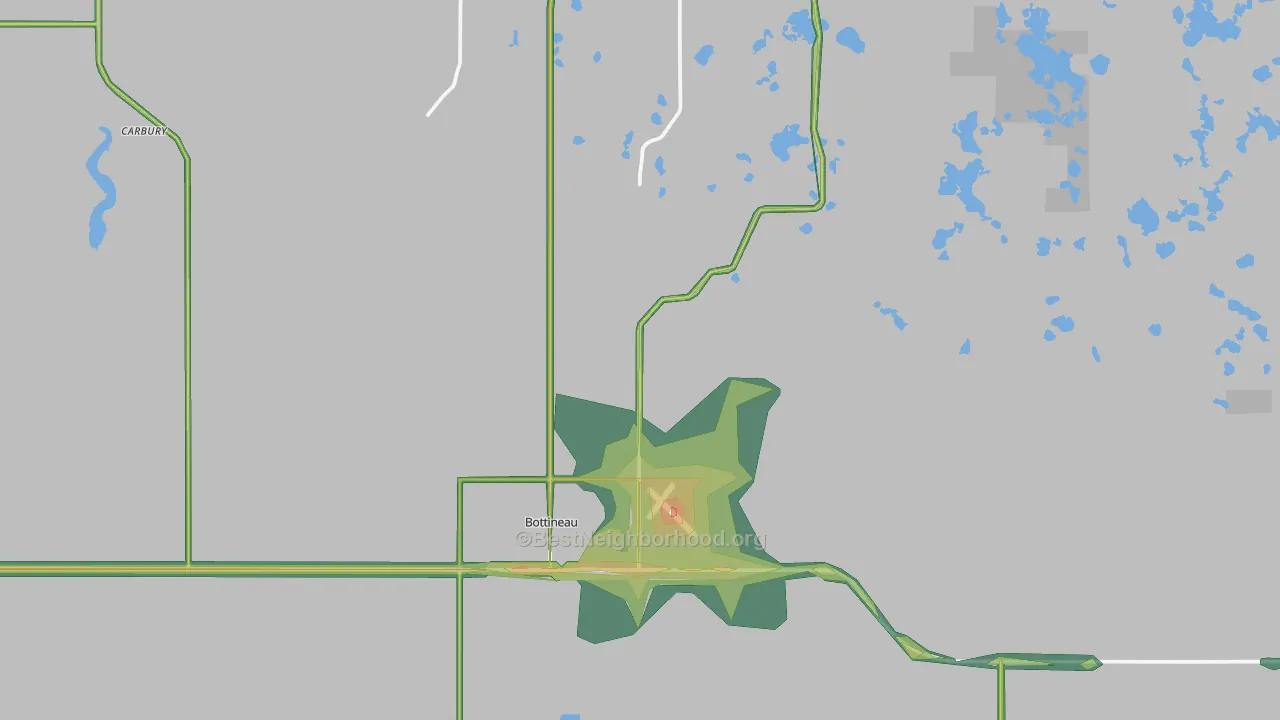 58318, ND Map of Noise Levels in 58318