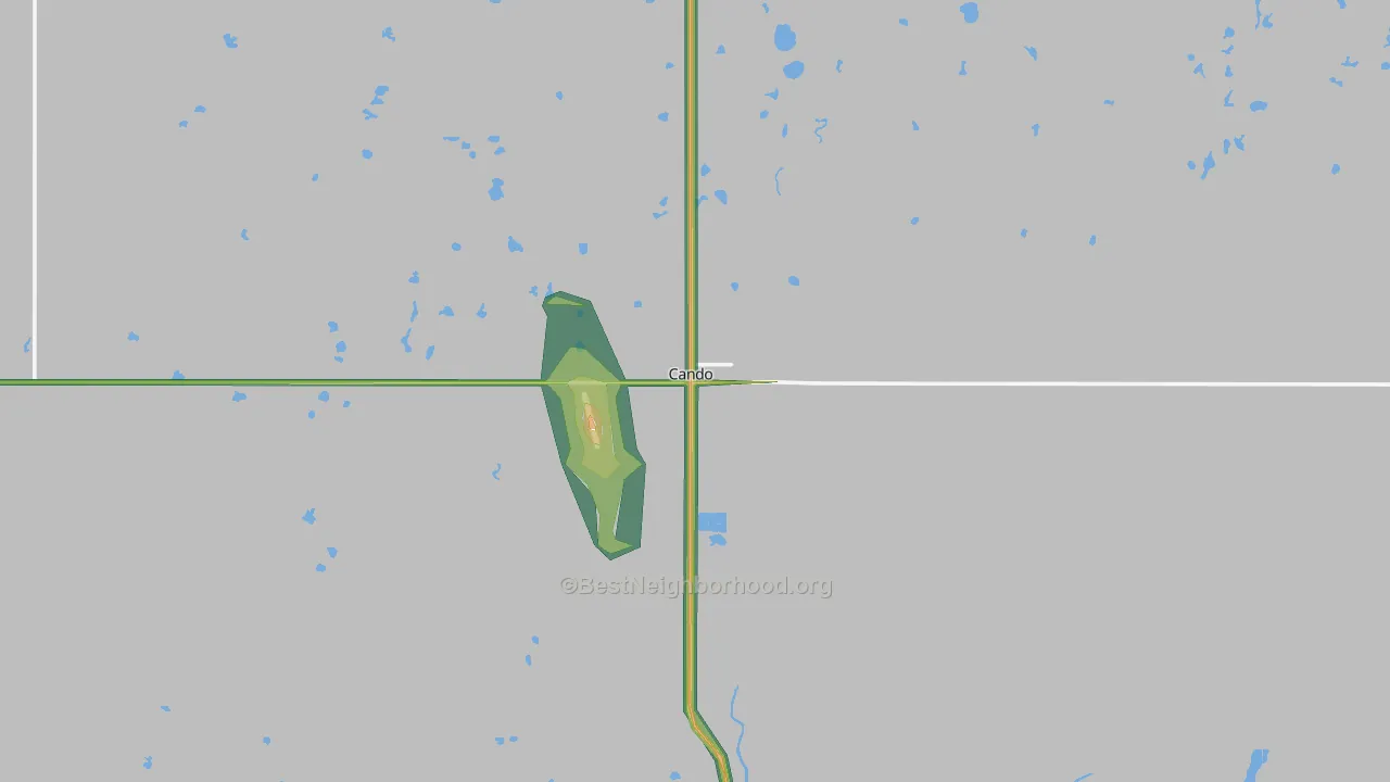 58324, ND Map of Noise Levels in 58324