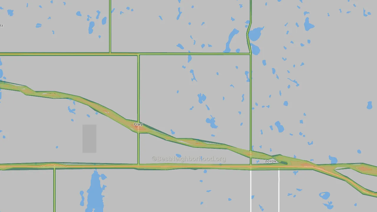 58327, ND Map of Noise Levels in 58327