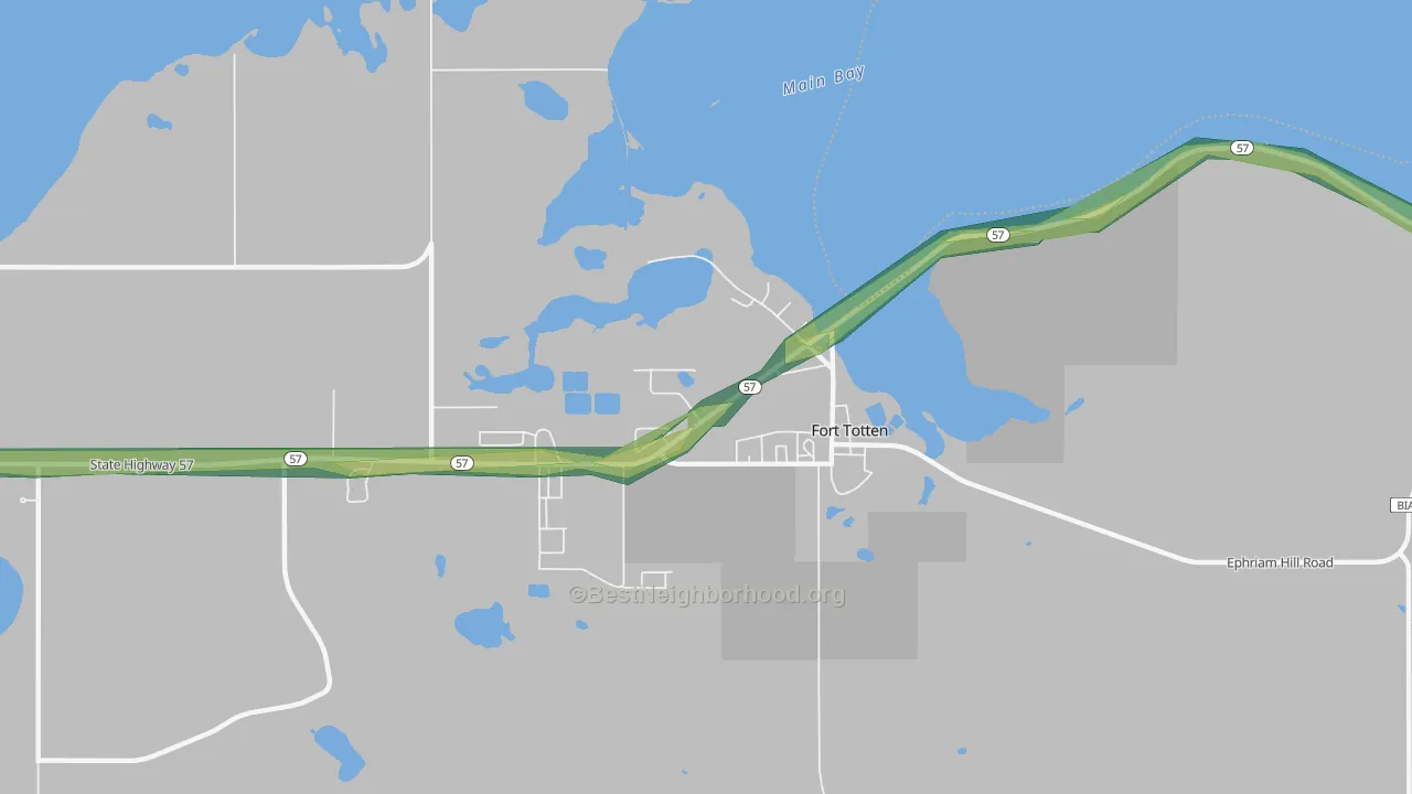 58335, ND Map of Noise Levels in 58335