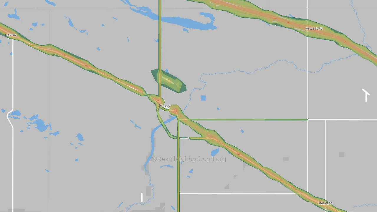 58341, ND Map of Noise Levels in 58341