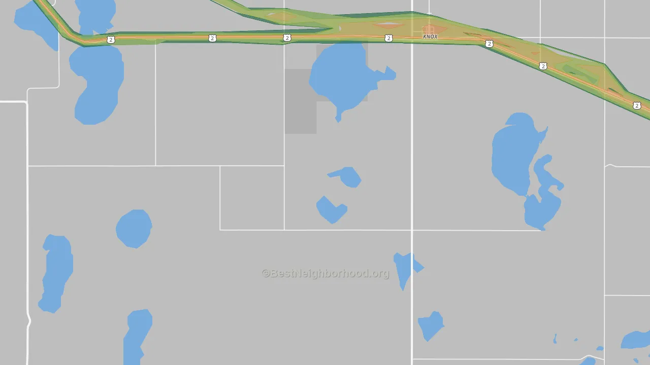58343, ND Map of Noise Levels in 58343